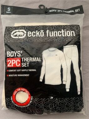 🆕- Boys' Cream Colored 2-Piece Thermal Set
